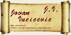 Jovan Vučićević vizit kartica